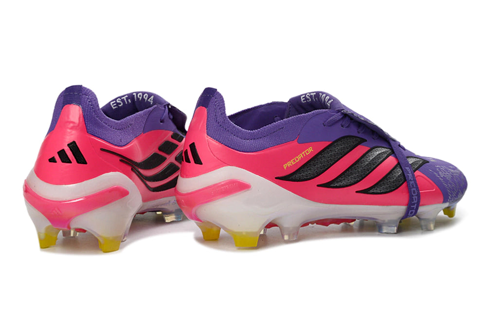Chuteira Adidas Predator Tongue 26 Elite FG - Roxo/Rosa