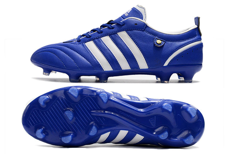 Chuteira Adidas Adipure Campo FG - Azul/Branco