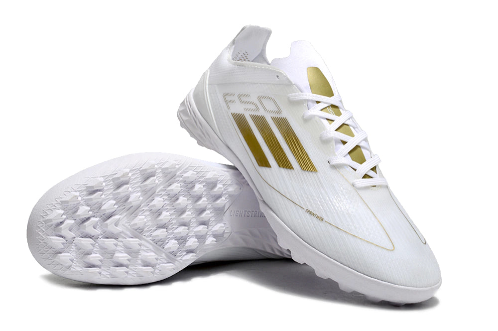 Chuteira Adidas X F50 Pro Society - Branco/Dourado