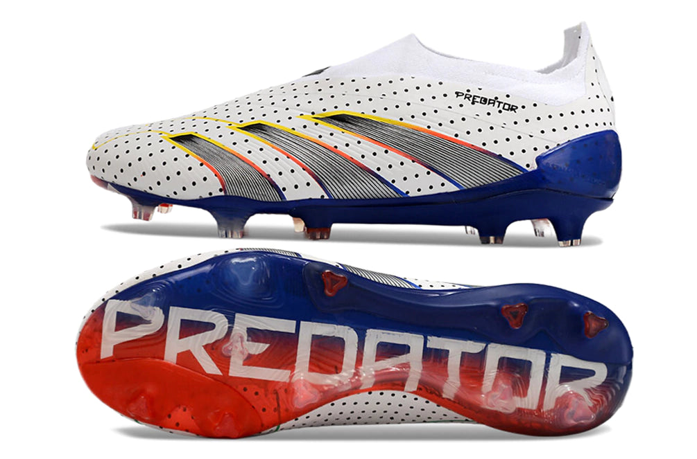 Chuteira Adidas Predstrike Elite Laceless Campo - Azul/Branco /Vermelho