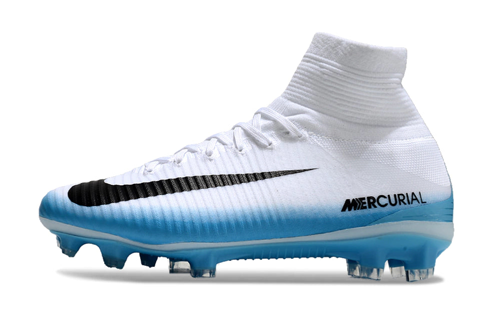 Chuteira Nike Mercurial Superfly 5 Elite Campo - Azul/Branco