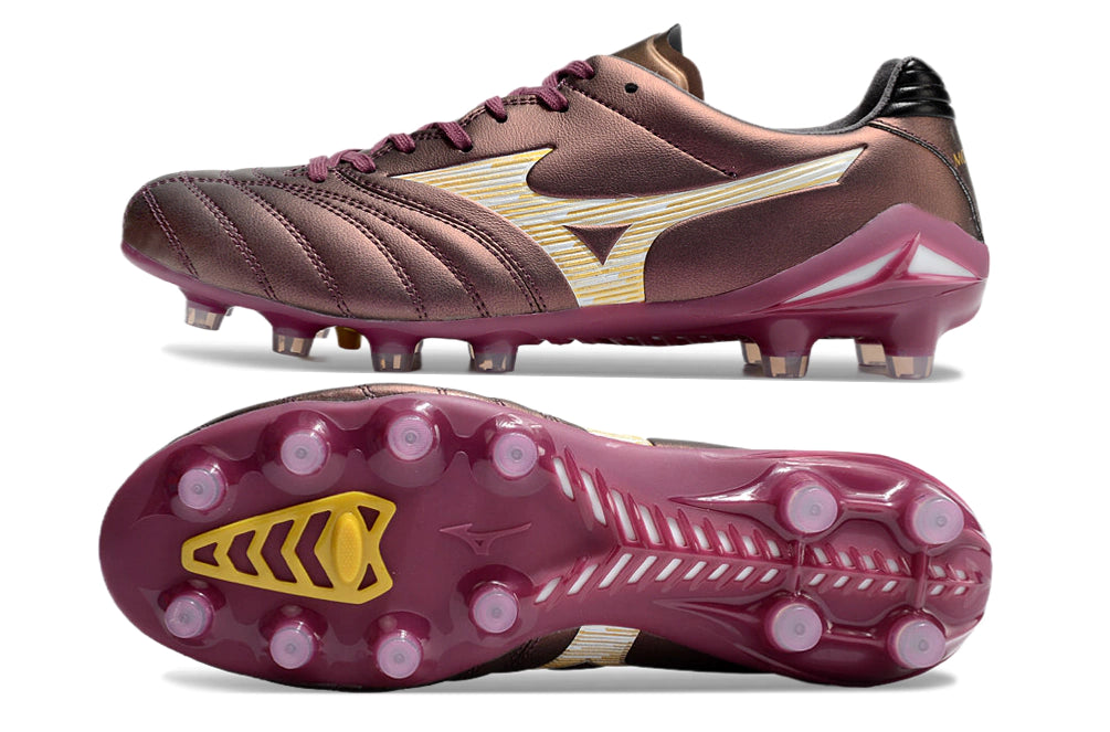 Chuteira Mizuno Morelia Neo 4 Campo - Vermelho/Laranja