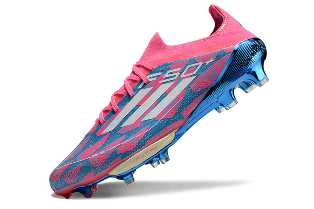 Chuteira Adidas F50.1 Elite Campo - Rosa/Azul