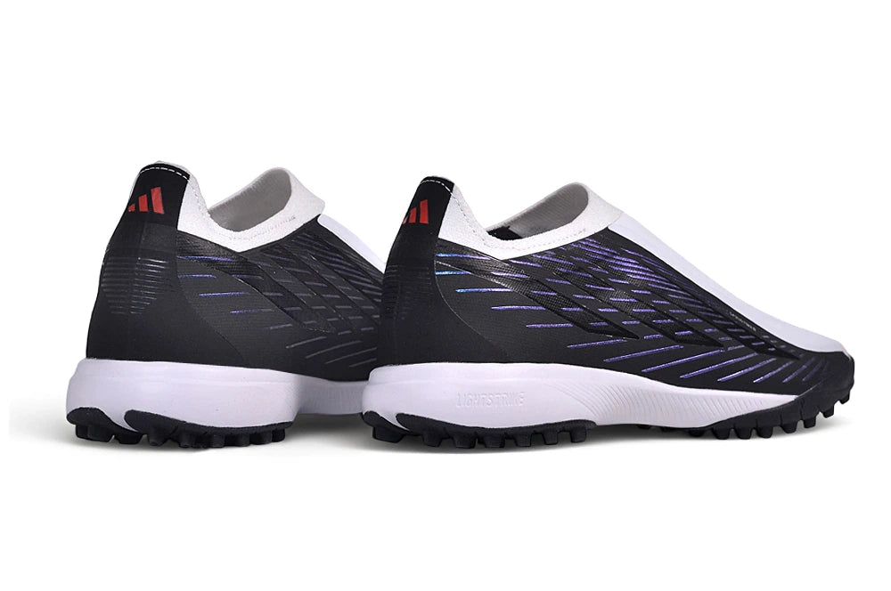 Chuteira Adidas F50 Hyperfast Laceless TF - Preto/Branco