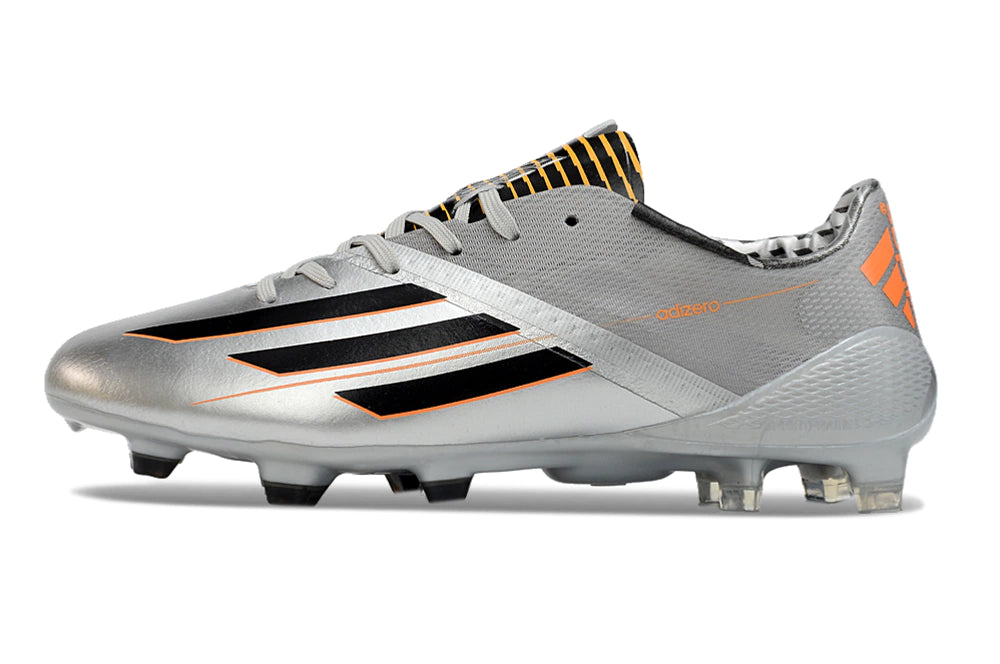 Chuteira Adidas F50 X Campo - Laranja/Preto - Prata/Preto