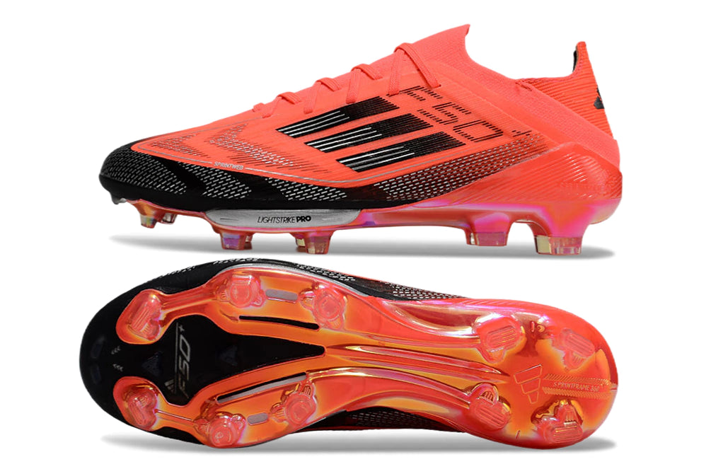 Chuteira Adidas F50.1 Elite Campo - Preto/Laranja