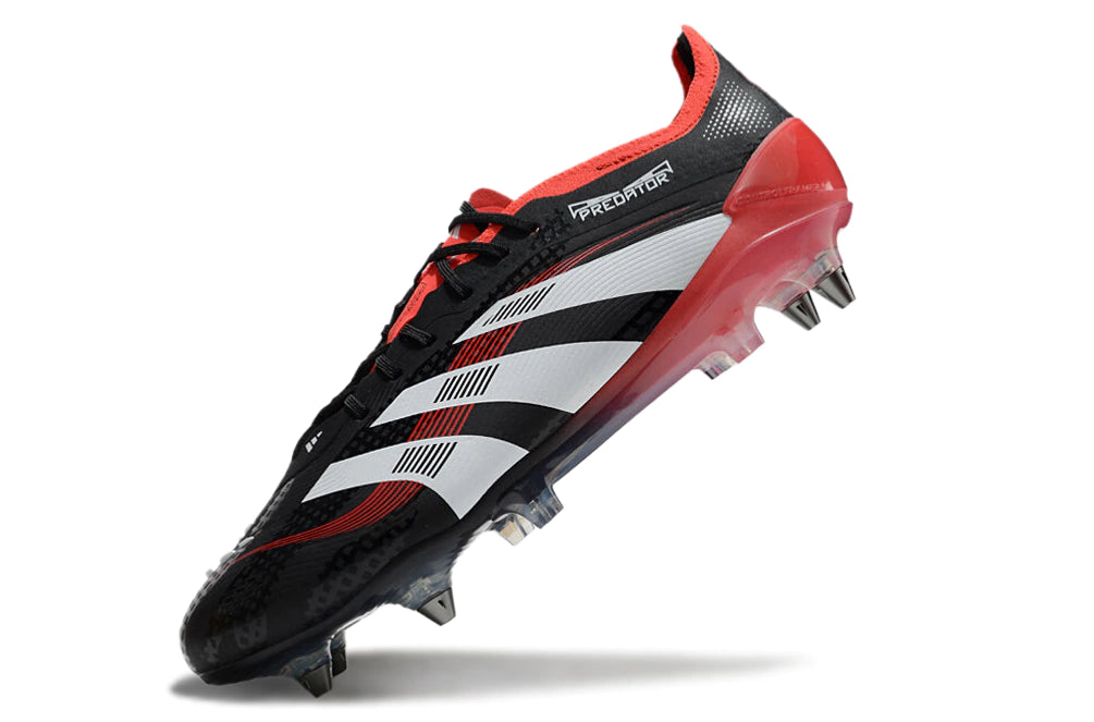 Chuteira Adidas Predator 25 Elite SG - Preto/Vermelho/Branco