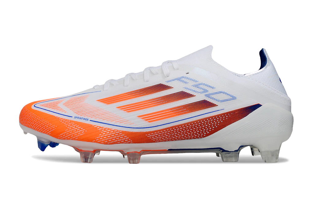 Chuteira Adidas F50 X Campo - Branco/Laranja
