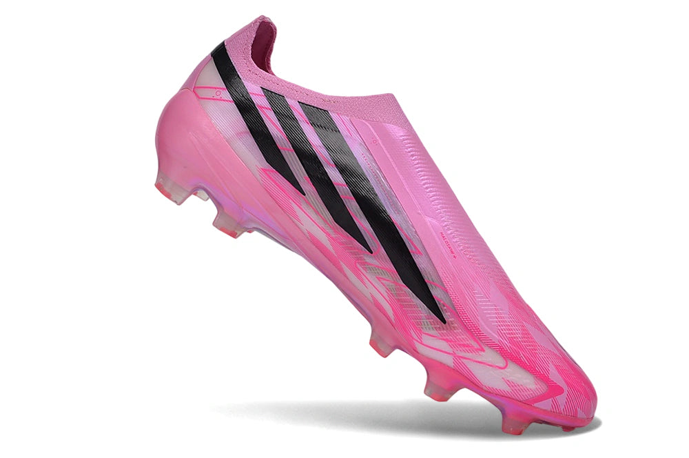 Chuteira Adidas F50 Hyperfast Laceless FG - Rosa