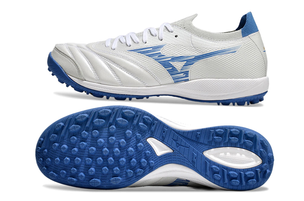 Chuteira Miuzno Morelia Neo Sala β Society - Branco/Azul