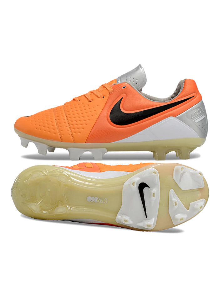 Chuteira Nike Tiempo CTR360 Maestri 3 Campo FG - Laranja/Prata