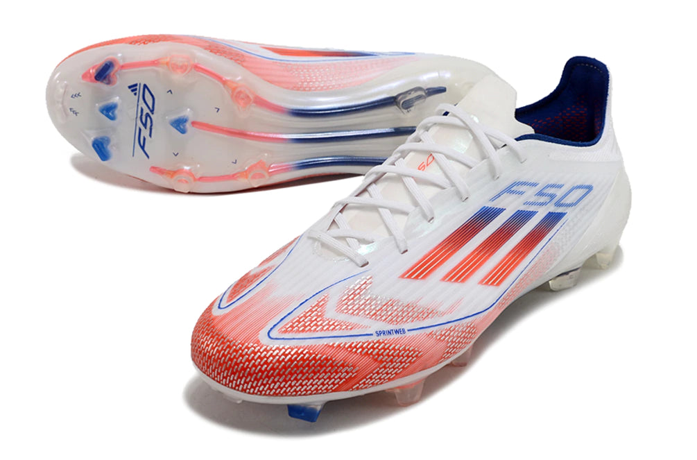 Chuteira Adidas F50 X Campo Branco/Vermelho