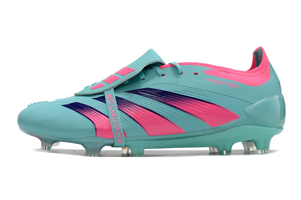 Chuteira Adidas Predstrike Elite Campo - Azul/Rosa
