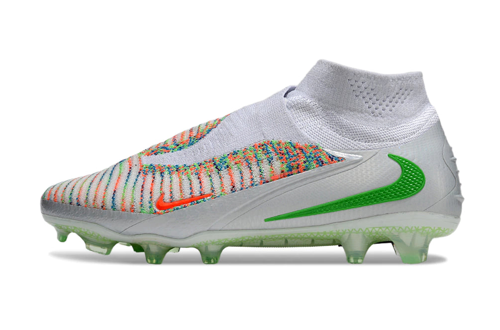 Chuteira Nike Phantom 6 Elite Botinha Campo - Branco/Verde