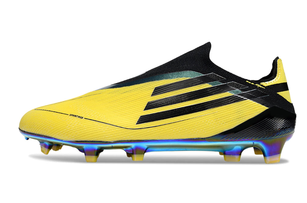 Chuteira Adidas F50 X Laceless Campo - Amarelo/Preto