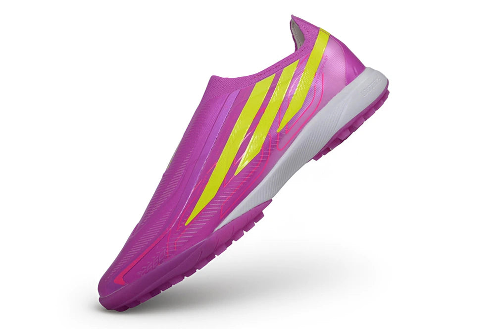 Chuteira Adidas F50 Hyperfast Laceless TF - Rosa