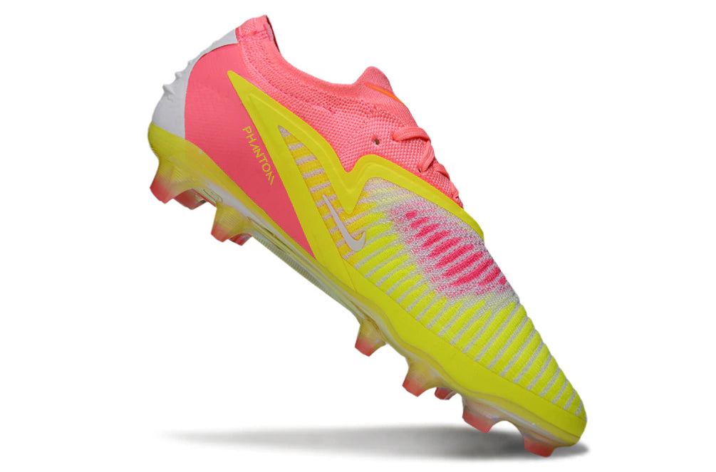 Chuteira Campo NIKE Phantom 6 Elite FG - Rosa/Amarelo