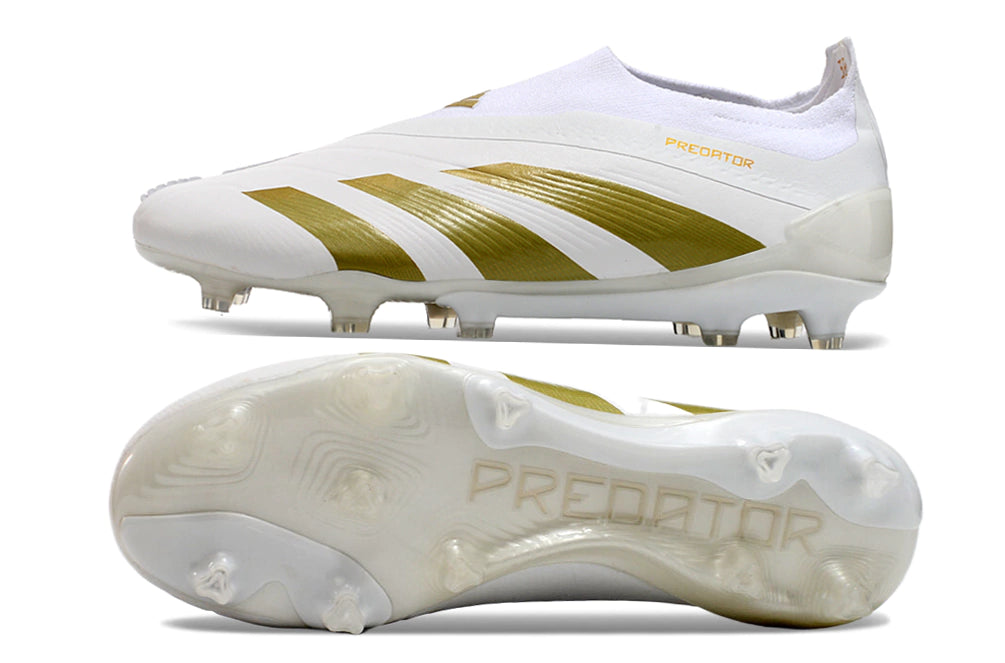 Chuteira Adidas Predstrike Elite Laceless Campo - Branco/Verde