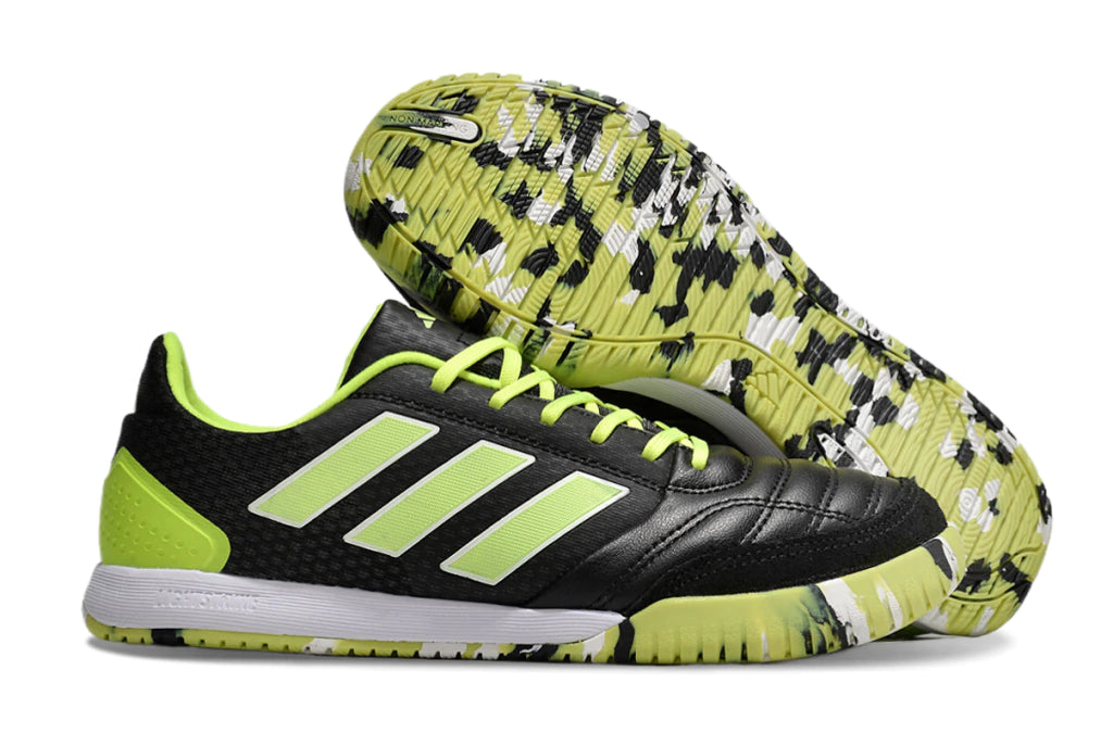 Chuteira Adidas Top Sala Futsal - Preto/Verde/Branco