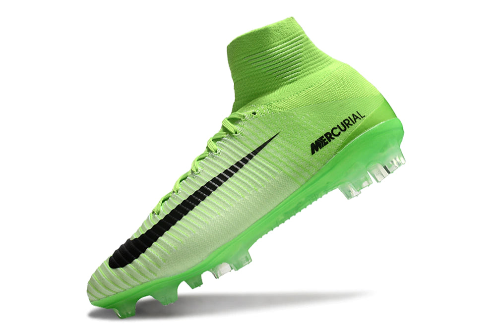 Chuteira Nike Mercurial Superfly 5 Elite Campo - Verde/Preto