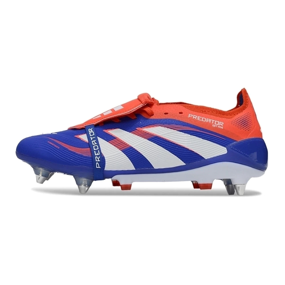 Chuteira Adidas Predator 25 Elite Tongue SG - Azul/Amarelo