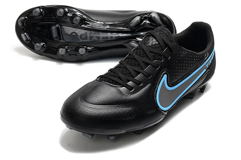 Chuteira Nike Tiempo 9 Elite Campo FG "Black Pack"