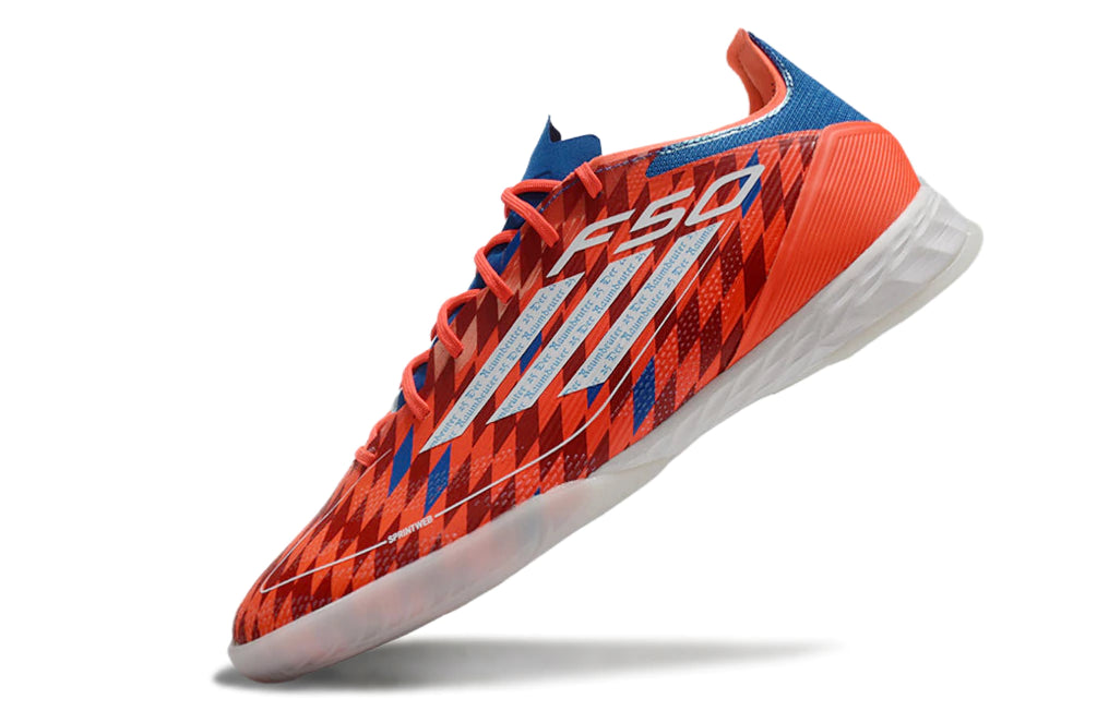 Chuteira Adidas X F50 Futsal - Branco/Vermelho/Azul