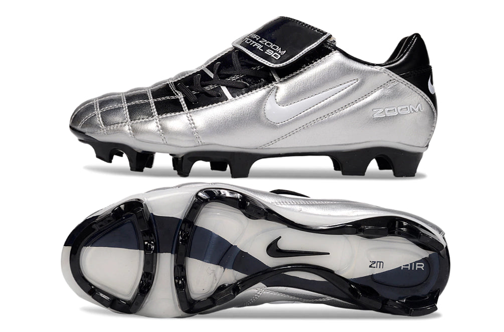 Chuteira Nike Total 90 Campo - Prata/Preto