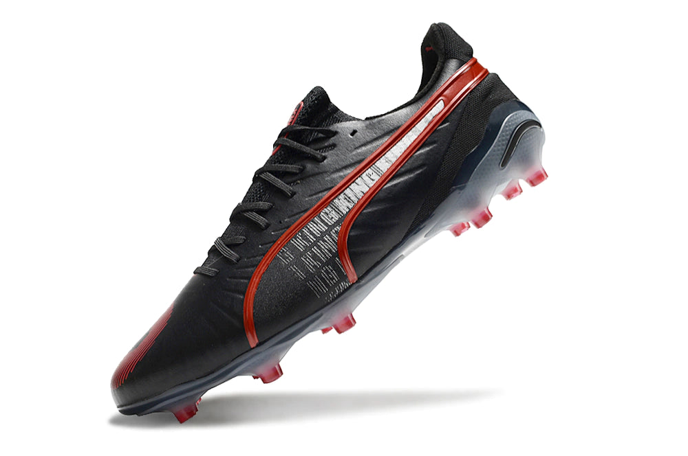 Chuteira Puma King Ultimate X FG - Preto/Vermelho