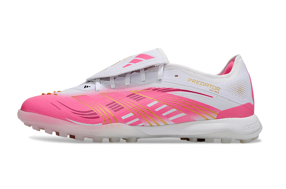 Chuteira Adidas Predator Tongue Elite 25 Society - Branco/Rosa