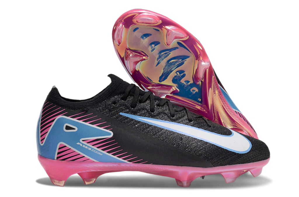 Chuteira Nike Air Zoom Mercurial Vapor 16 Elite FG - Preto/Azul/Rosa