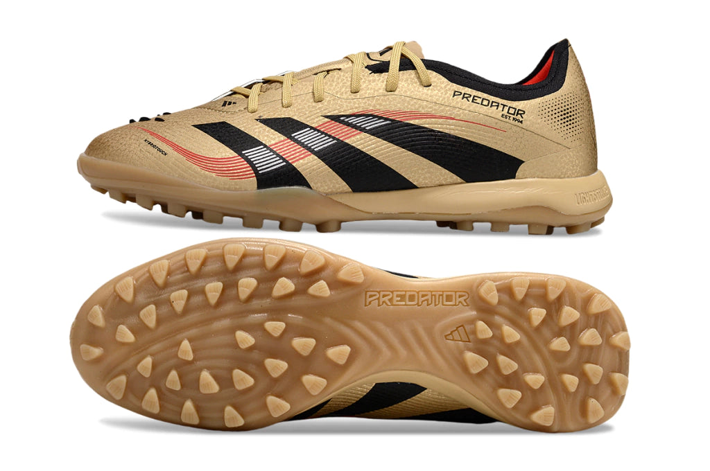 Chuteira Adidas Predator 25 Elite Society - Marrom/Preto