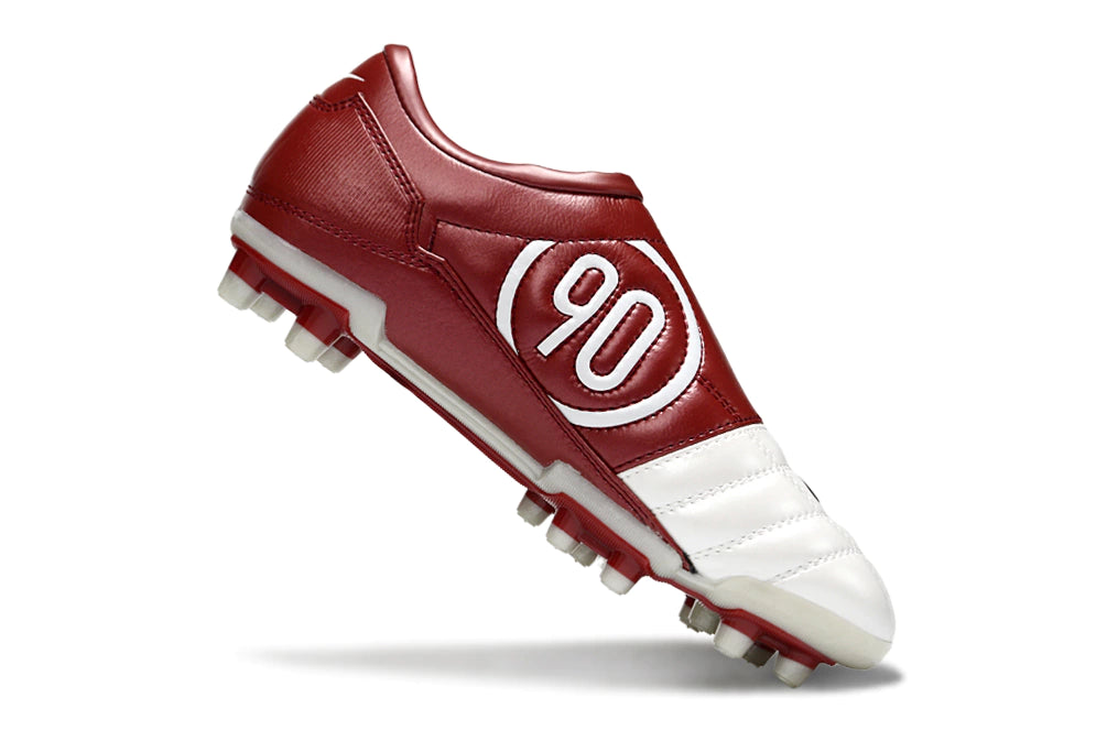 Chuteira Nike Total 90 Campo - Branco/Vermelho