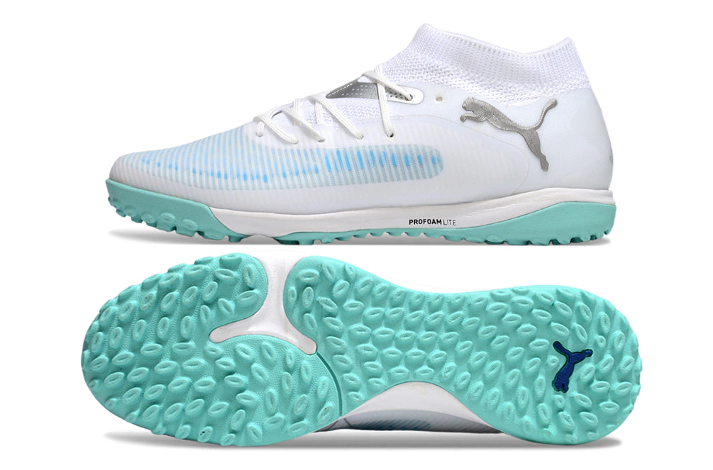 Chuteira Puma Future 8 Match Society - Branco/Azul