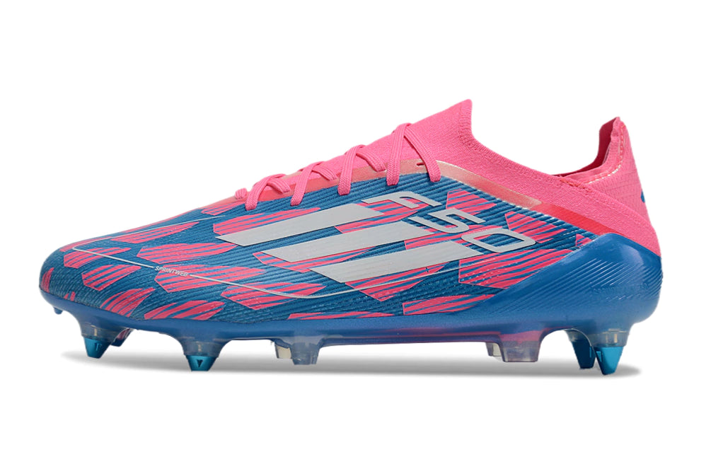 Chuteira Adidas F50 X Campo SG - Rosa/Azul