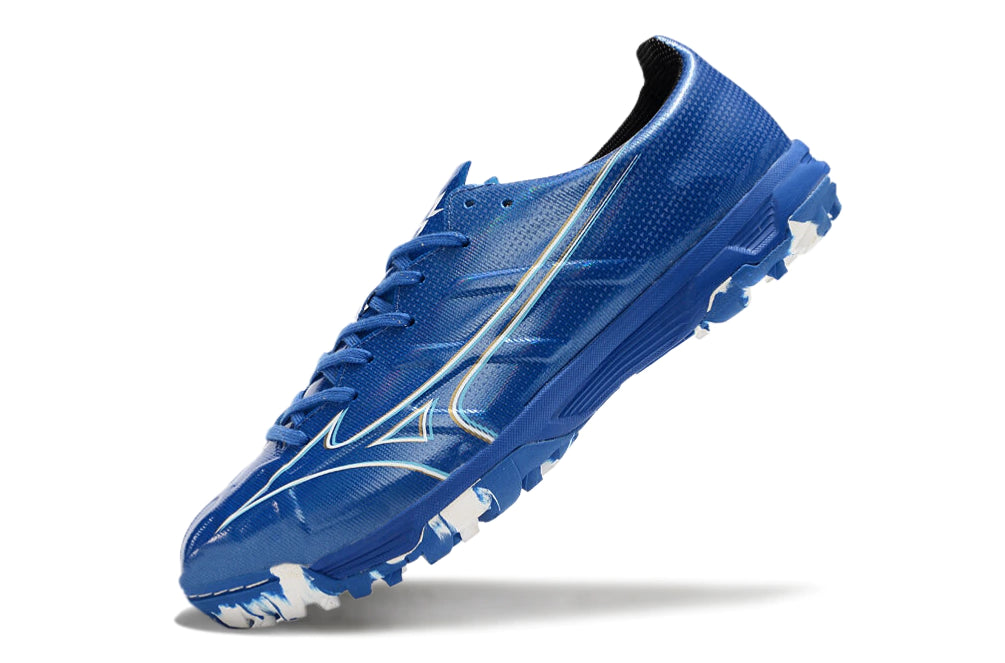 Chuteira Mizuno Alpha Made in Japan Society - Azul/Branco