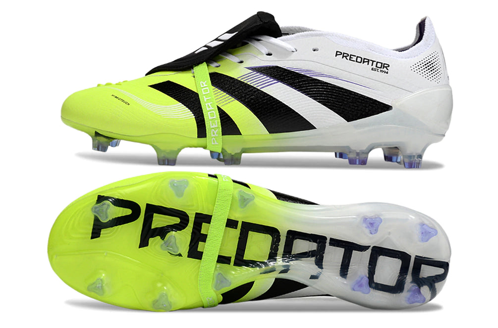 Chuteira Adidas Predator Elite Tongue 25 Campo - Branco/Verde