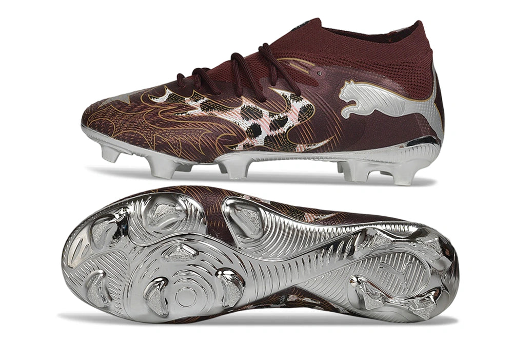 Chuteira Puma Future 8 Ultimate Low Campo FG - Marrom