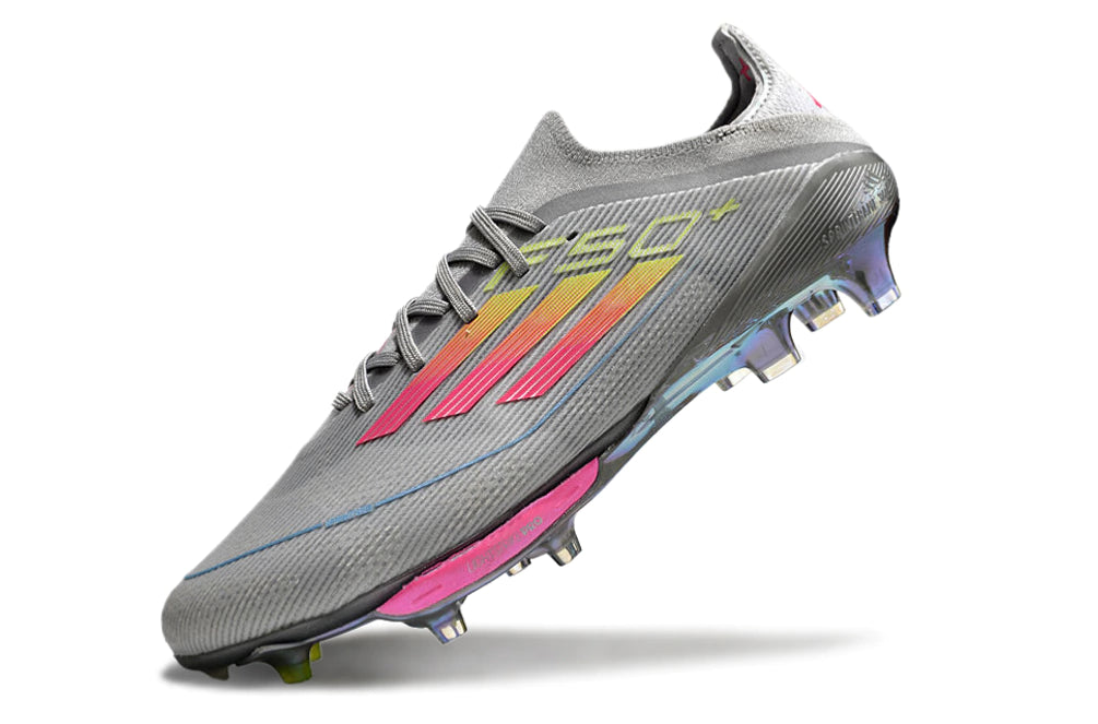 Chuteira Adidas F50.1 Elite Campo - Cinza/Rosa