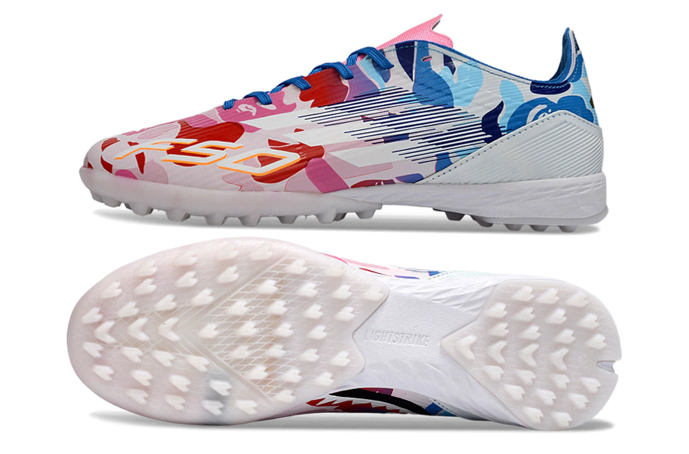 Chuteira Adidas X F50 Pro Society - Branco/Rosa