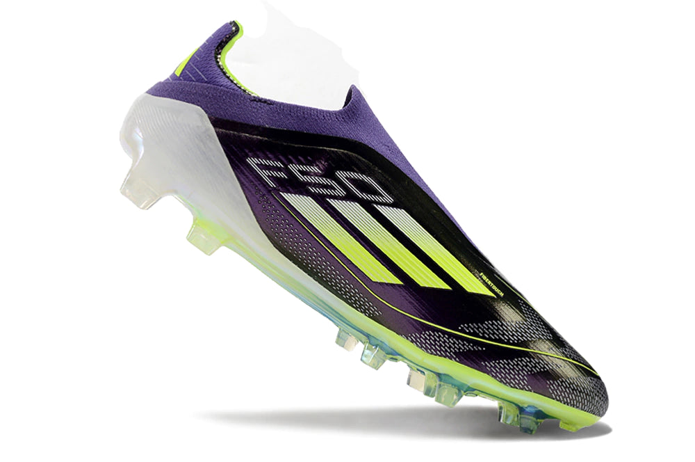 Chuteira Adidas F50 X Laceless Campo - Roxo/Preto/Branco