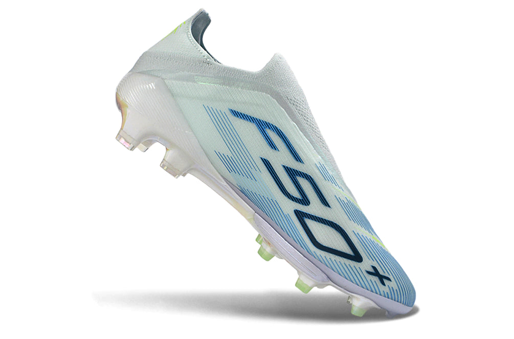 Chuteira Adidas F50+ Elite Campo - Branco/Azul