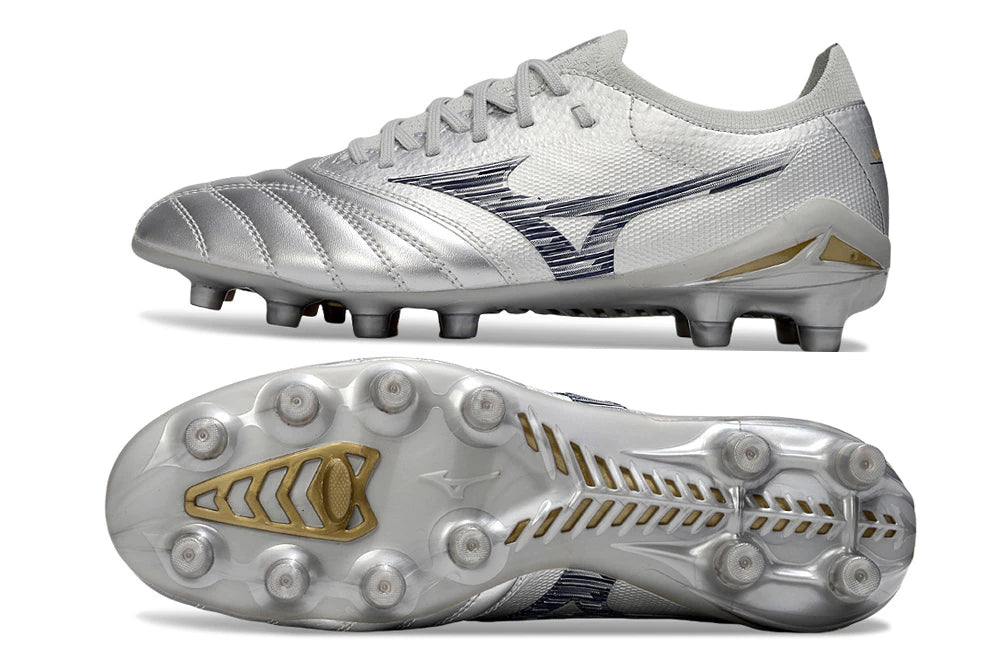 Chuteira Mizuno Morelia Neo 4 Campo - Prata