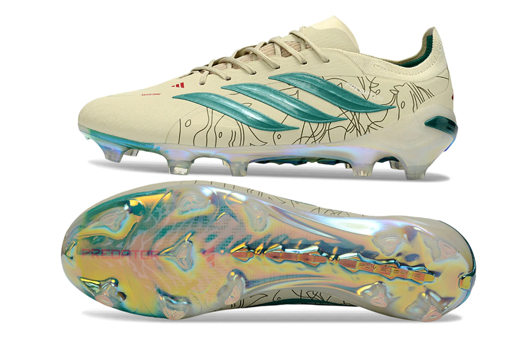 Chuteira Adidas Predator Elite 26 Campo FG - Bege