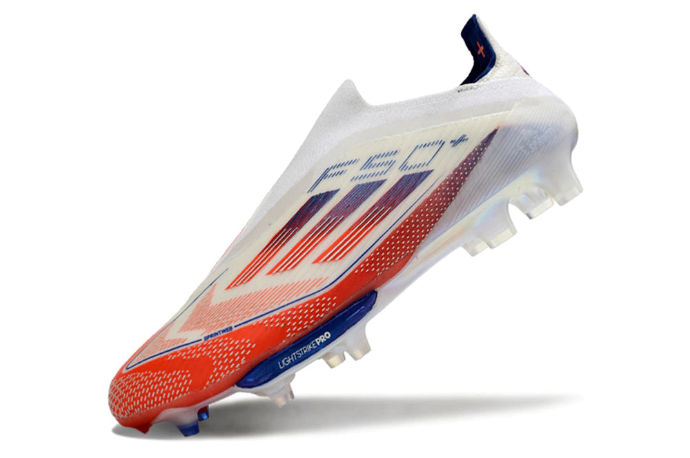 Chuteira Adidas F50+ Elite Campo - Branco/Laranja