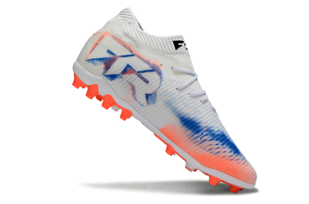 Chuteira Puma Future 8 MG - Branco/Laranja