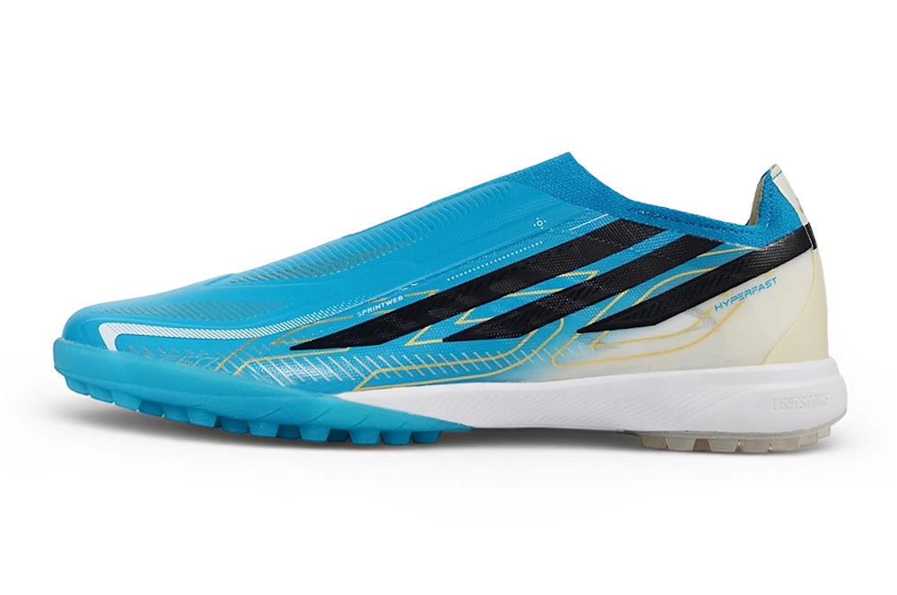 Chuteira Adidas F50 Hyperfast Laceless TF - Azul