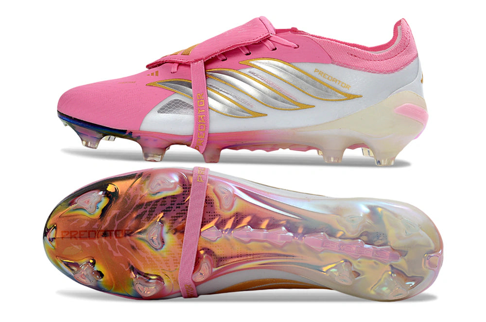 Chuteira Adidas Predator Tongue 26 Elite FG - Rosa