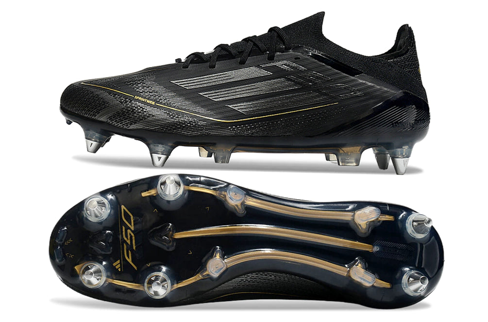 Chuteira Adidas F50 Elite SG - Preto/Dourado