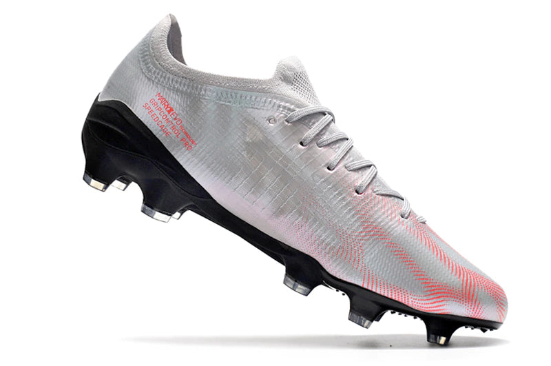 Chuteira Puma Ultra 1.3 Campo FG - Prata/Preto /Vermelho